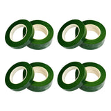 12 Pcs Floral Tape Crepe Paper for Bouquet Wrapping and Crafts Dark Green