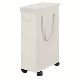 65L Slim Laundry Basket Narrow Laundry Hamper with Handles for Laundry Room Beige