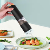2PCS Electric Pepper Grinders – LED Light & Adjustable Coarseness