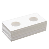 100 PCS Cardboard Coin Holders with Clear Window for Staple Display