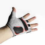 1 Pair Cycling Half Finger Bike Gloves with Anti-Slip Pad for Unisex Black