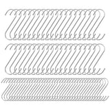 40Pcs Stainless Steel Metal S Shaped Hooks Clothes Hanger for Kitchen Bathroom