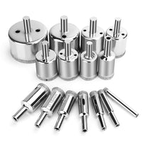 15 PCS Drill Bit Set for Glass Tile  Precision Hole Saws 0.6-0.05cm