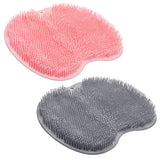 2PCS Silicone Foot Back Body Scrubber Bath Shower Exfoliating Brush Pad Cleaning Mat