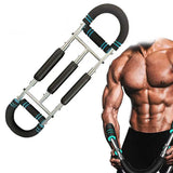 Adjustable Twister Arm Trainer & Chest Exerciser with 3 Springs Blue