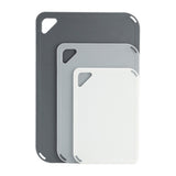 3 PCS Plastic Cutting Board Set for Cooking Camping with Hanging Loop Gray