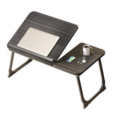 Foldable Laptop Bed Desk for Couch Sofa Large Lap Desk Tray Table with Cup Holder and Tablet Slot
