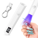 Handheld UV Nail Lamp – Portable Gel Nail Dryer for Home and Salon Use White