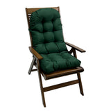 Indoor/Outdoor Rocking Chair Cushion Water Resistant Outdoor Seat Pad with Ties Dark Green