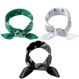 3 PCS Vintage Paisley Bandanas for Head Neck Wrist and Hair