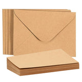 20 Sets Blank Cards with Self Seal Envelopes for Greetings Brown