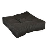 PP Cotton Padded Seat Cushion Thickened Rolled Edge for Chairs Black