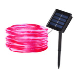 22M 200LED Solar Candy Cane Rope Light Garden Patio Deck Party Xmas Decorations Warm White