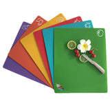 6 PCS Flexible Cutting Boards for Kitchen Non Slip Cutting Mat for Meat and Vegetables