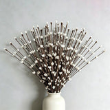 100 PCS Artificial Pussy Willow Branches Realistic Artificial Willow Stems For Party Home Wedding Deco White