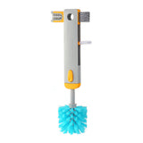 4 in1 Multi-Functional Bottle Cleaning Brush U-shape Bottle Cup Lid Cleaning Brush Gray