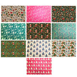 10 Sheets 10 Designs Christmas Wrapping Paper for Gifts and Crafts