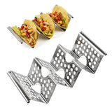 4Pcs Set Stainless Steel Taco Holders Taco Stand for Tortillas Burritos Crepes