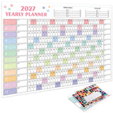 2027 Yearly Wall Calendar for Home Office and School Use Style 2