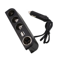 6-in-1 120W Multi Socket Car Cigarette Lighter Splitter 12V-24V Dual USB Charger