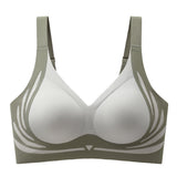 Wireless Push-Up Bra for Women Adjustable Full Coverage Bra Green