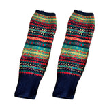 1 Pair Winter Multicoloured Socks Women Leg Warmer Gifts Navy Blue