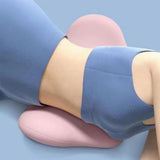 Lumbar Support Sleeping Pillow Memory Foam Cushion Waist Support for Side and Back Sleepers Pink