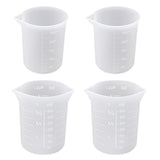 4-Pack Silicone Measuring Cups for DIY Baking and Cooking