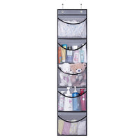Over Door Organizer for Stuffies Toy Hanging Storage Net Bag for Animals Stuffy Grey