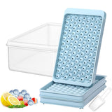 104 Grid Ice Cube Trays for Iced Coffee Cocktails with Storage Bin Scoop Stackable