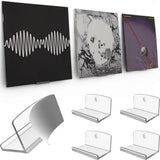 4PCS Vinyl Record Wall Mount Display for 1LP 2LP Clear