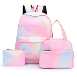 3PCS  Backpack Set with School Bag  Lunch Bag & Pencil Case Pink