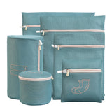 6Pcs Set Mesh Washing Bags Laundry Bags Clothes Wash Bags Green