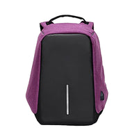 Anti-Theft Backpack School Travel Laptop Bag with USB Charging Port Purple