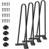 4Pcs Hairpin Legs Set Table Legs with Rubber Feet