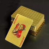 Waterproof Playing Cards Set Plastic Deck of Cards Poker Game Set for  Party Camping Travel On-the-Go Gold
