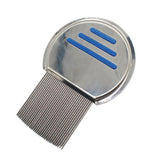 Stainless Steel Pet Flea Comb Fine Tooth Grooming Tool Blue