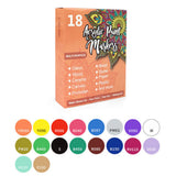 18 Colours Set DIY Nail Art Paint Pen Set Quick Drying Acrylic Paint Markers Nail Dotting Drawing Pens for Manicure