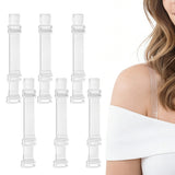 3 Pairs Adjustable Detachable Bra Shoulder Straps Clear TPU Style 1