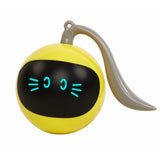 Electric Automatic Rolling Chase Ball Toy Interactive Cat Ball Toy Yellow