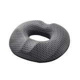 Men's Donut Seat Cushion Thick Memory Foam Pillow for Office Home Chairs Gray