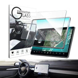 Clear Tempered Glass Screen Anti Fingerprint Protector Compatible with Tesla Model 3 Model Y