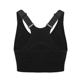 Adjustable Sports Bras Wide Strap Design for Running and Gym Fitness Black