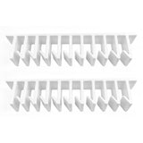 2 Pcs 10 Slot Under Shelf Lid Organizer Slide In for Kitchen Cabinet Storage White