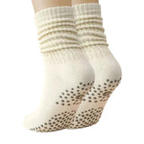 2 Pair Non-Slip Grip Socks for Yoga & Pilates White