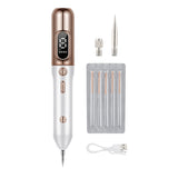 Electric Plasma Freckle Removal Pen LCD Face Skin Mole Remover Dark Spot Removal Machine Beauty Device Champagne
