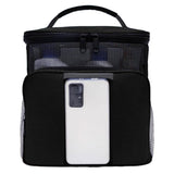 Portable Hanging Toiletry Bag Travel Makeup Storage Bag Mesh Shower Caddy Tote Black