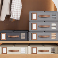 4Pcs Set Bed Sheet Organizers Bedding Storage Bags Grey