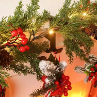 2 Pack 2-in-1 Hanging Hooks Adjustable Garland Stocking Hangers with 2 Hooks for Home Christmas Decoration Black