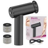 Electric Foot Callus Remover Pedicure Tool with 60PCS Sandpaper Refills Foot Scrubber Black